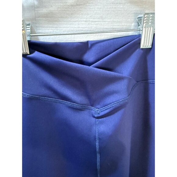 High-Waisted Navy Flared Leggings For Women Size 150 Stretchy & Comfortable Fabr - Picture 3 of 10